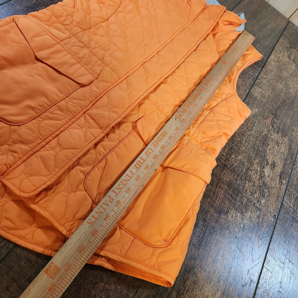Peter Millar Addison Vest Women Small Orange Quilted Wind Resistant Golf Sports - Picture 9 of 10